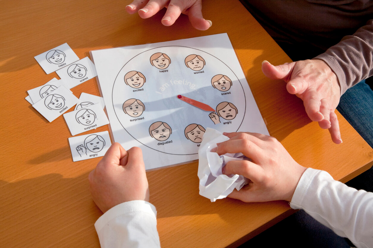 i pittogrammi affrontano le emozioni che puntano