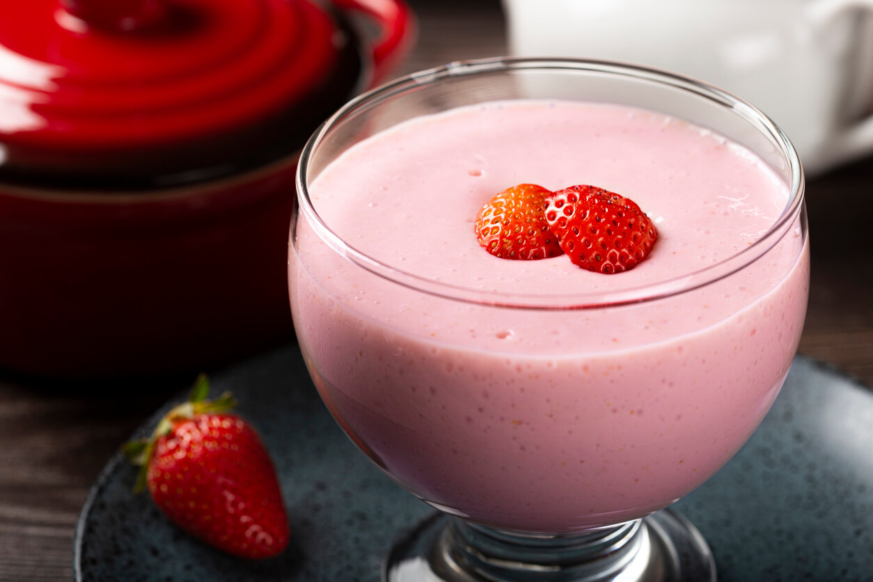 Strawberry mousse.