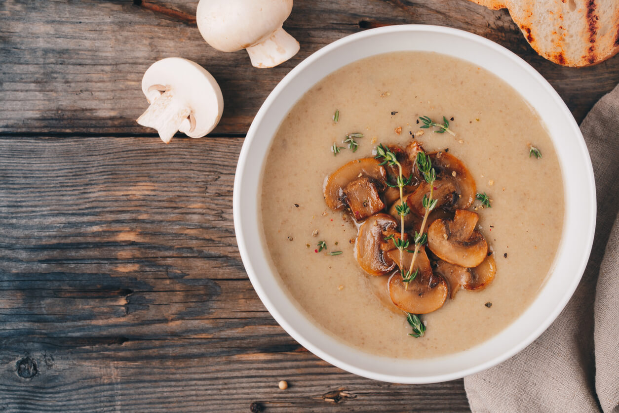 Soupe de champignons.