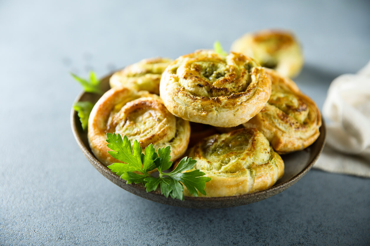 Fresh parmesan bread.