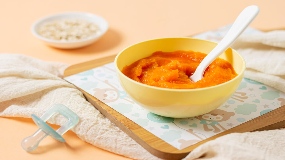 Puré de zanahoria con avena.