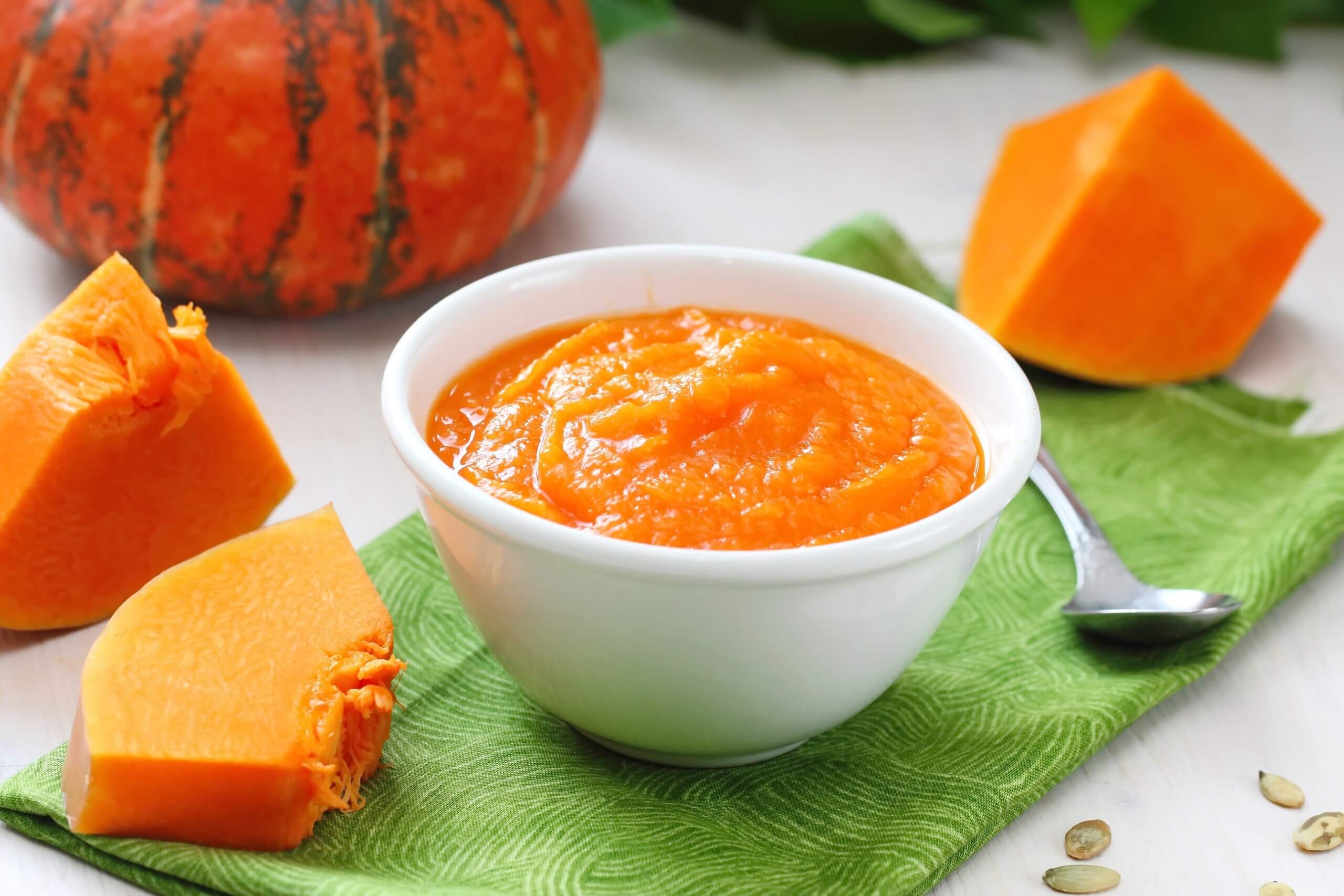 La purée de potiron apporte un apport intéressant en vitamine C. De plus, elle est très facile à préparer.