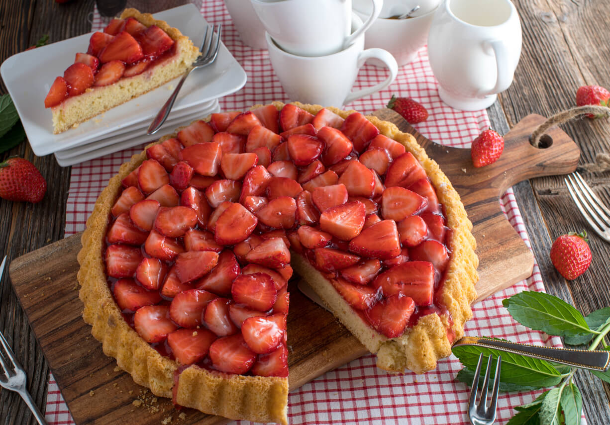 Tarte aux fraises.