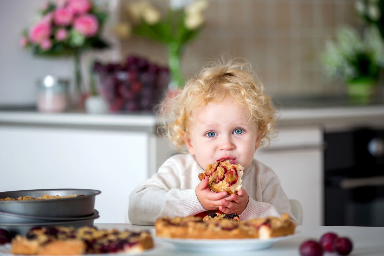2 tartas saludables de frutas para bebés
