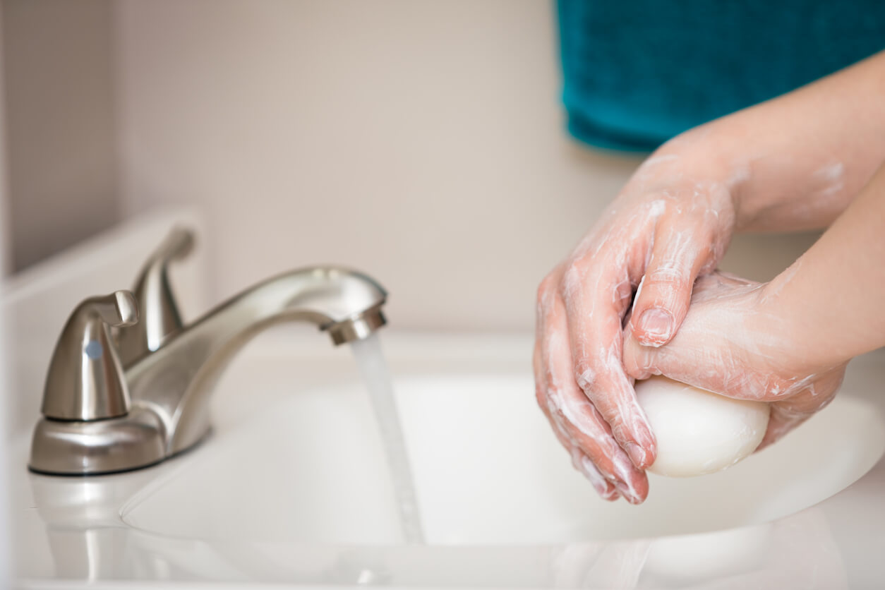 Lavage des mains.