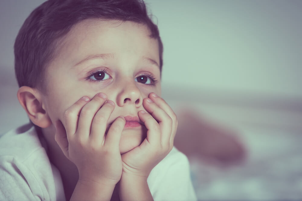 A sad child.