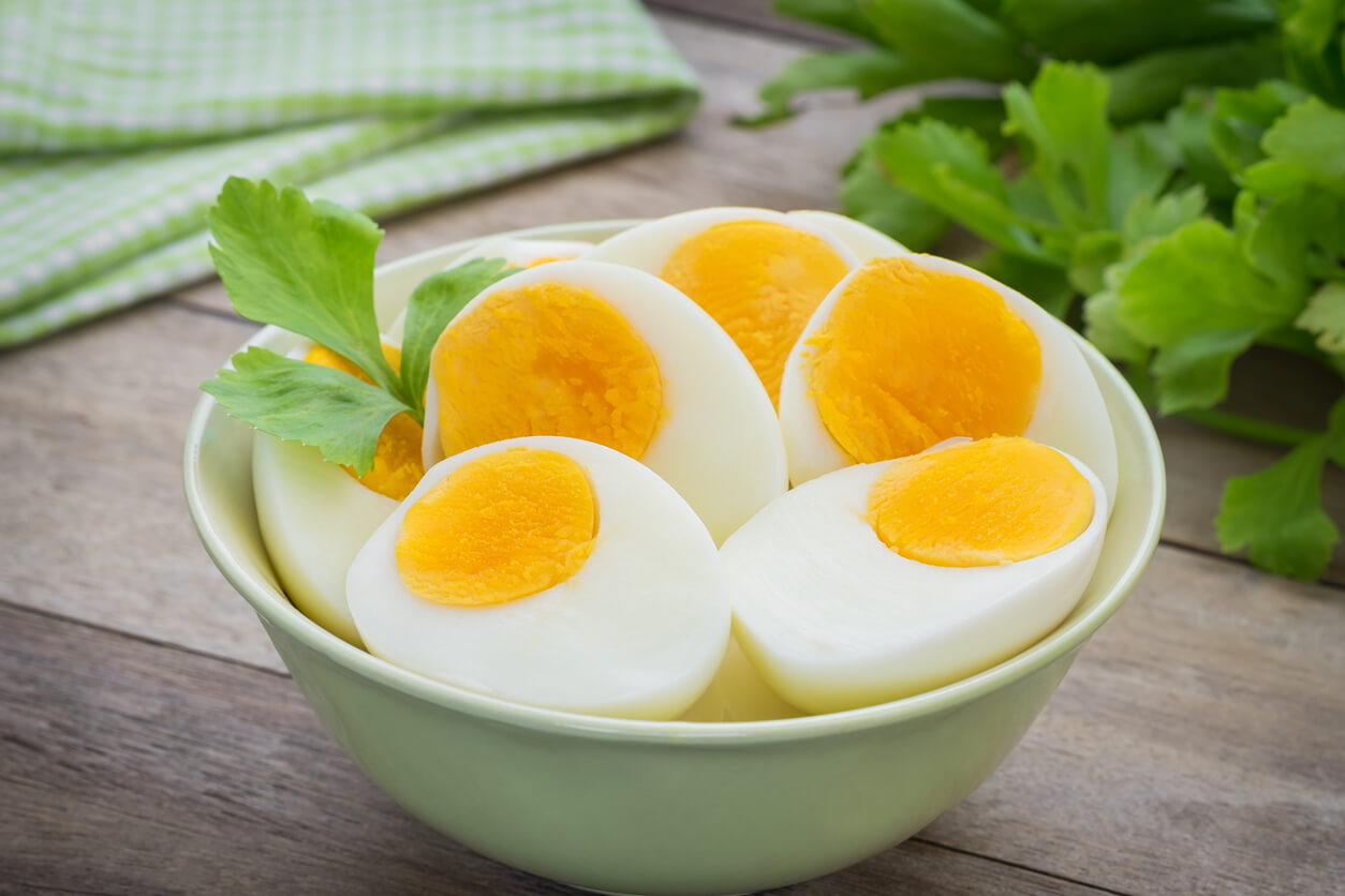 Boiled eggs.