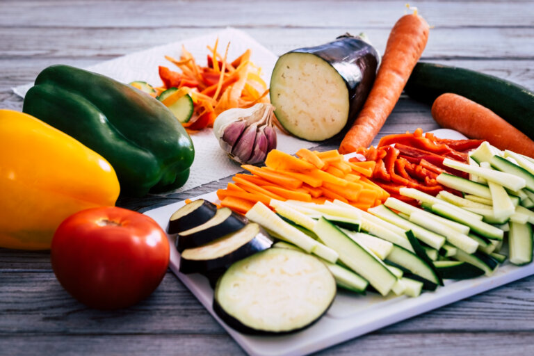 Légumes découpés.